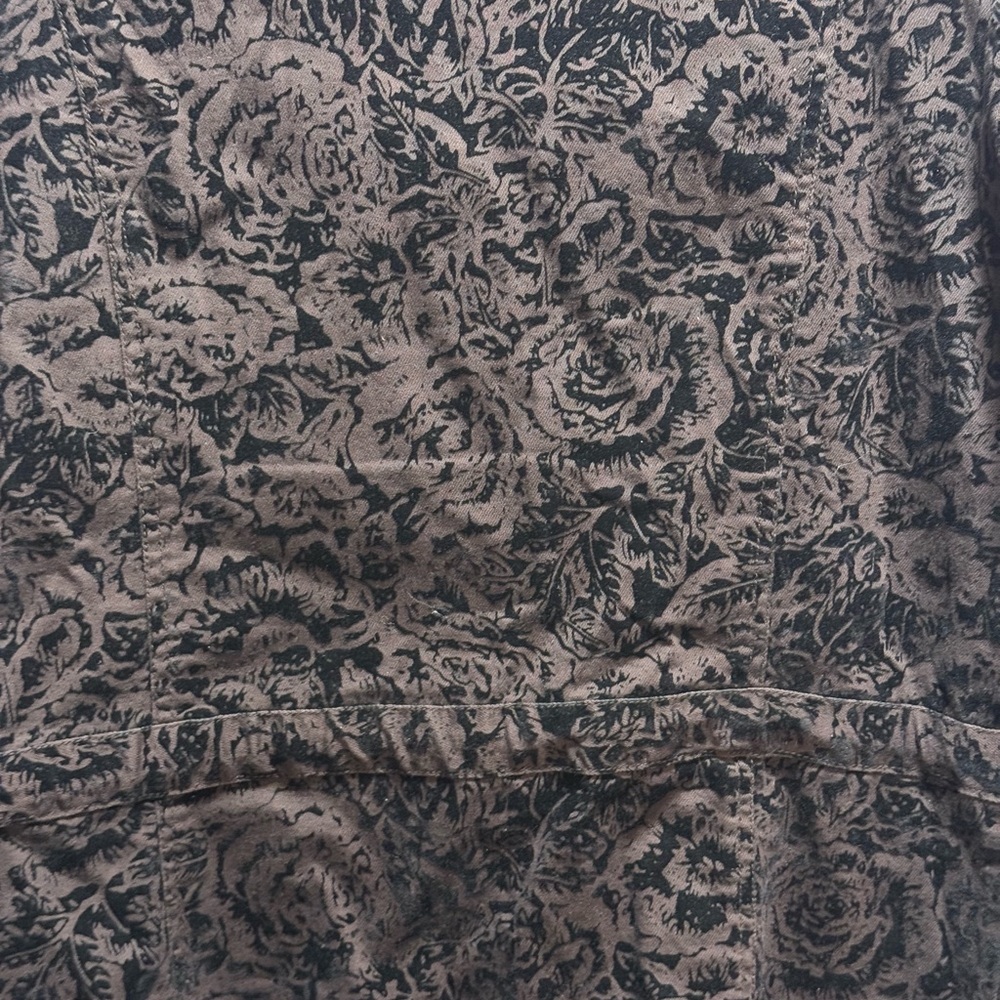 Denim LOFT Black velvet Floral Women's Jacket size L - Picture 8 of 11